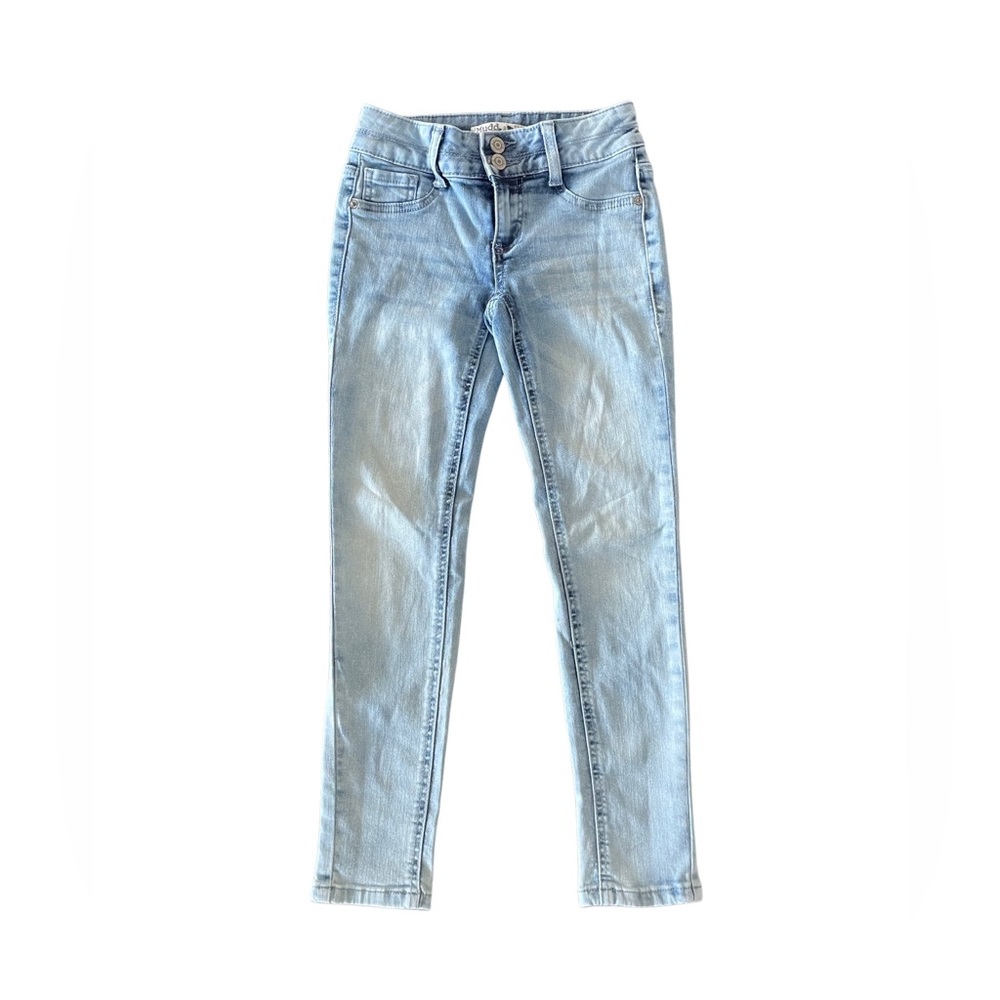 Girls Mudd Jeans, Mid-Rise, Size 8, Light Wash